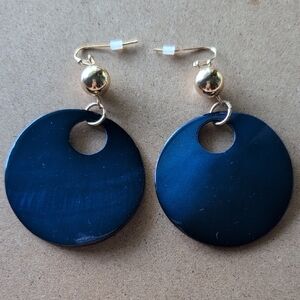 MixIT Colorful Navy and Gold Geometric Earrings Statement Earrings NWOT